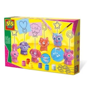 image of SES Creative - Childrens Memo Holders Casting and Painting Set, 5-12 Years (Multi-colour)