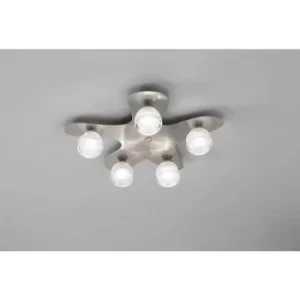 Image of Ceiling light Loop 5 Bulbs G9 ECO, satin nickel