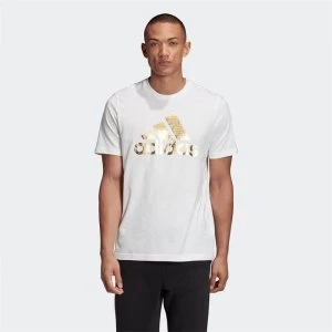 image of adidas Mens Universal Foil Graphic T-Shirt - White