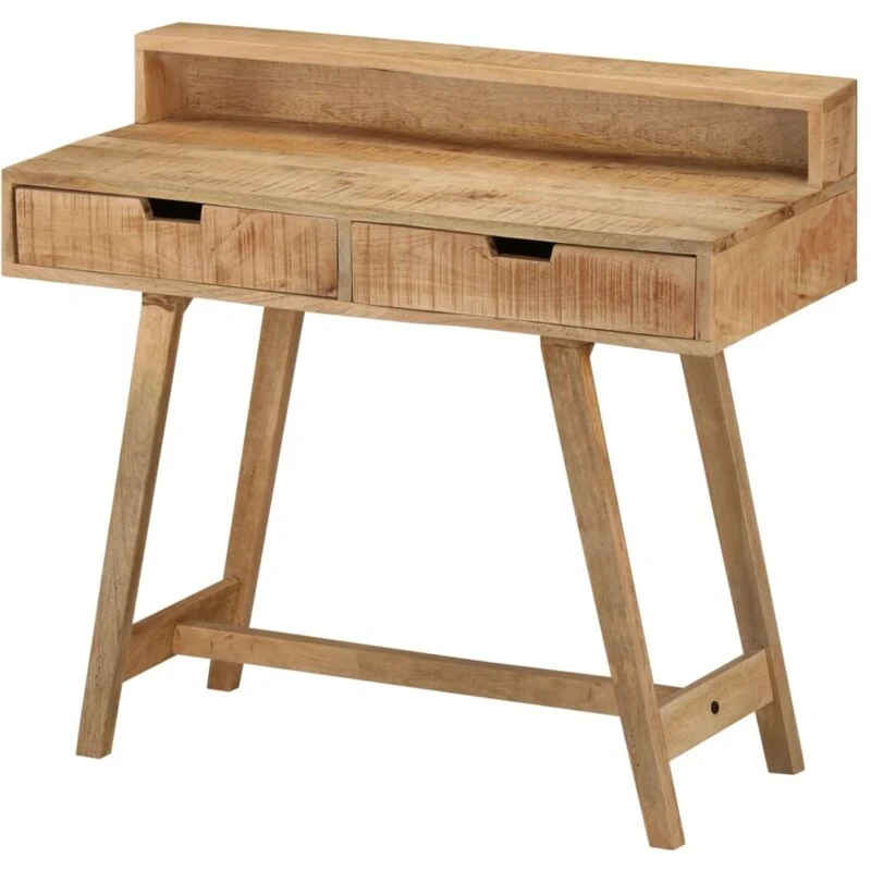 Image of VIDAXL Desk 100x45x90cm Solid Rough Mango Wood vidaXL 8720286436967