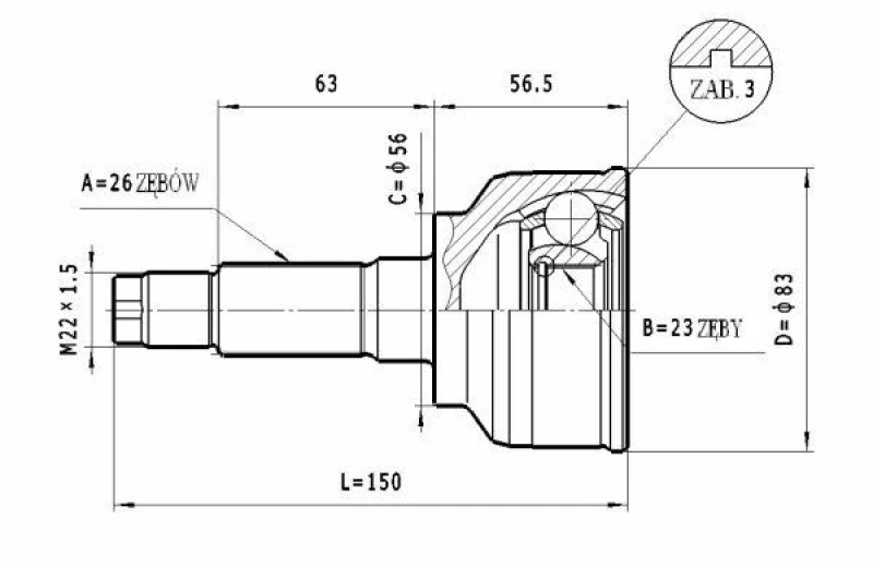Image of STATIM CV joint kit STATIM C.469