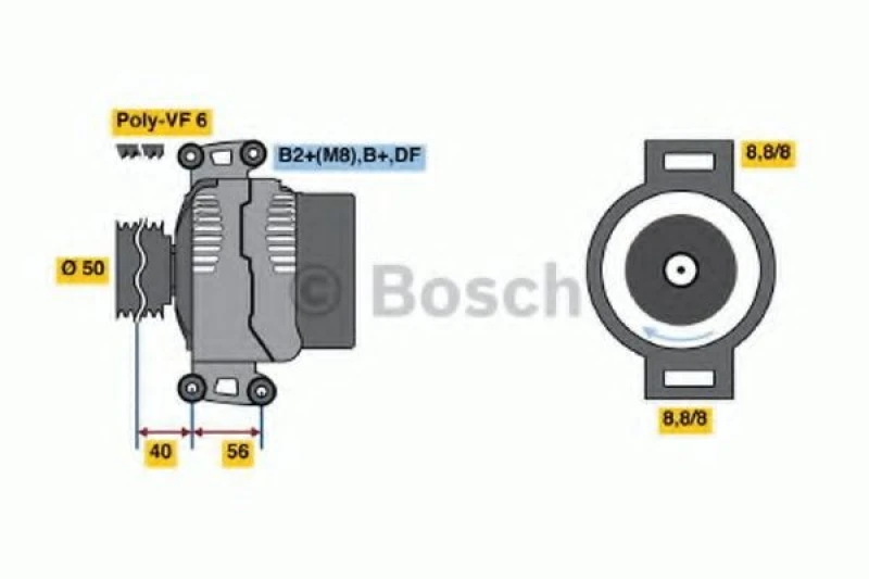 Image of Alternator Bosch 0 986 047 660