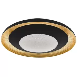 Image of Netlighting Canicosa LED 4 Lamp Decorative Flush Ceiling Light Black, Gold Cct,