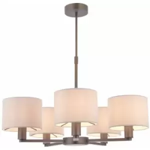 Image of Loops - Ceiling Pendant Light Antique Bronze Plate & Marble Fabric 5 x 40W E14