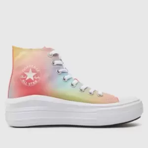 Converse Multi All Star Hi Move Rainbow Ombre Girls Youth Trainers