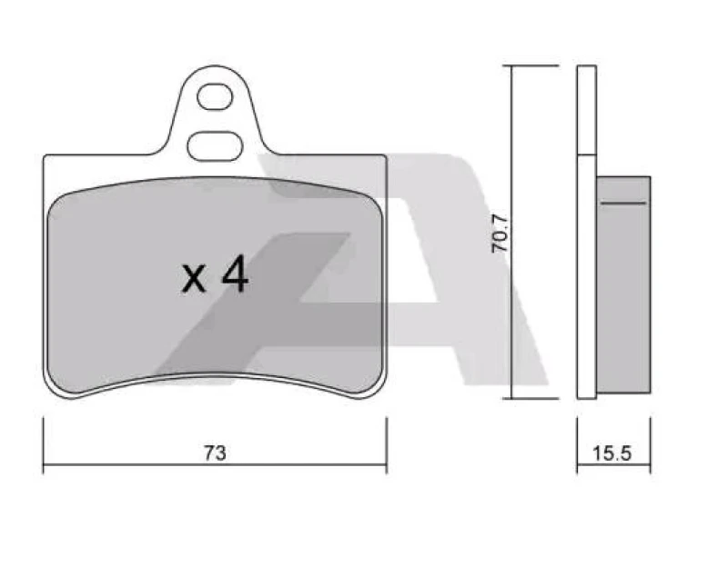 Image of AISIN Brake pad set AISIN BPCI-2003