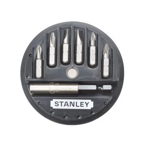 image of Stanley Tools Slotted/Phillips/Pozidriv Insert Bit Set, 7 Piece