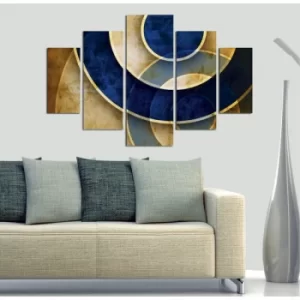 Image of ST046 Multicolor Decorative MDF Painting (5 Pieces)