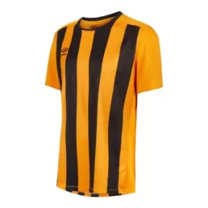 image of Umbro Short Sleeve Stripe Jersey Mens - Orange