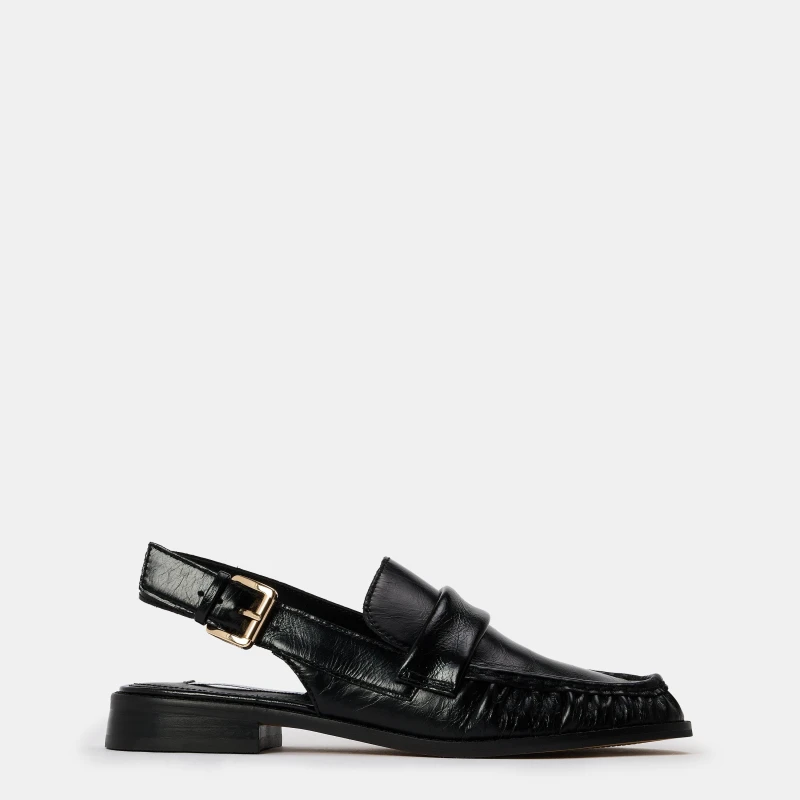 Image of Steve Madden Womens Reeves Loafers Black Lthr female 3 (36)