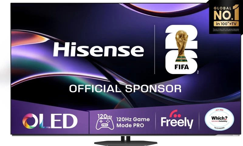 Image of Hisense A85QTUK 65" Smart 4K Ultra HD Mini-LED TV 65A85QTUK Grey