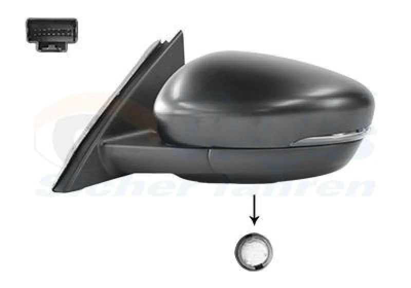 Image of VAN WEZEL Wing mirror VAN WEZEL 1908815