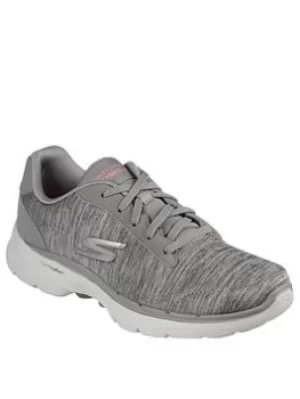 Image of Skechers Go Walk 6 Magic Melody Trainers, Grey, Size 4, Women