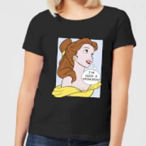 Disney Beauty And The Beast Princess Pop Art Belle Womens T-Shirt - Black - XL