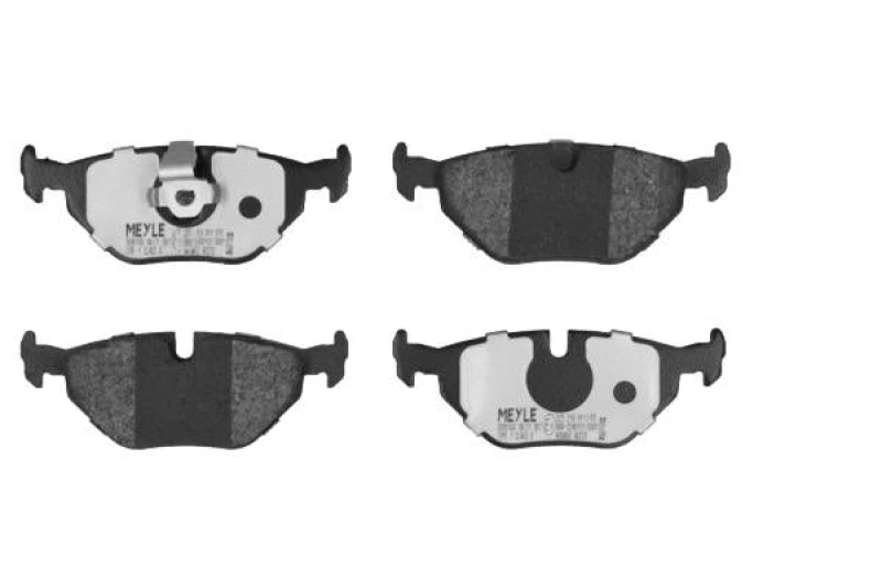 Image of MEYLE 025 216 9117/PD Brake pad set Rear Axle, prepared for wear warning indicator, MEYLE-PD Quality, with anti-squeak plate Brake Pad Set,disc brake