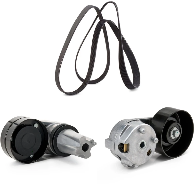Image of RIDEX 542R1114 V-ribbed belt set Check alternator freewheel clutch & replace if necessary V-Ribbed Belt Set (542)