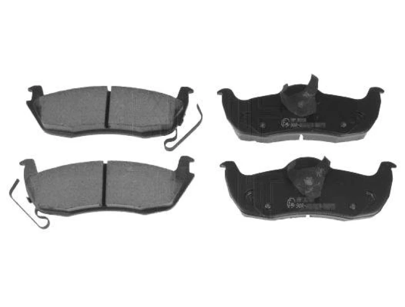 Image of Blue PRINT ADA104220 Brake pad set Rear Axle, with acoustic wear warning, with piston clip Brake Pad Set,disc brake (402)