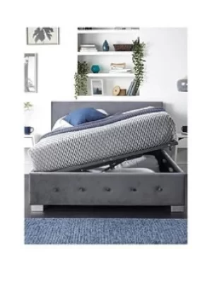 Image of Aspire Plush Velvet Side Opening Ottoman Bed Frame