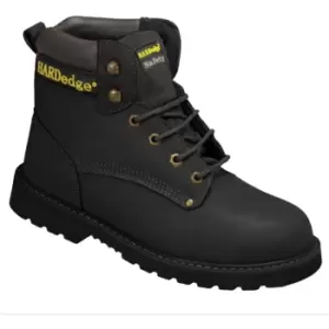 Image of HardEdge Mens Nubuck Safety Boot (10 UK) (Black) - Black
