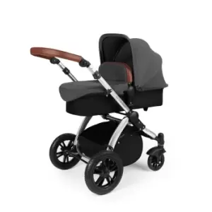 image of Ickle Bubba Stomp V3 2 In 1 Carrycot & Pushchair - Silver / Graphite Grey