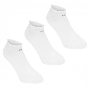 Image of Calvin Klein Logo 3 Pack Liner Socks - White