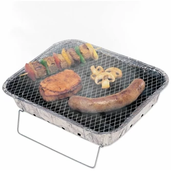 image of Gardenkraft - 19760 Disposable BBQ with Stand / 60 Minute Burning Time / Ideal for Parties, Picnics, Festivals & Camping / 31cm x 24cm