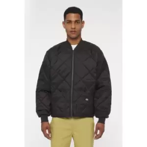 Image of Dickies Diamond Quilted Nylon Jacket Black EU Large