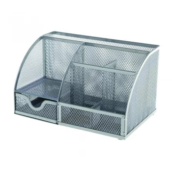 Image of Q-Connect Curved Desktop Organiser Silver KF17302
