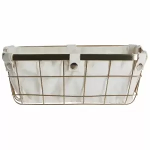 Image of Premier Housewares Gold Finished Iron Wire Storage Basket 4.5 litre, Gold