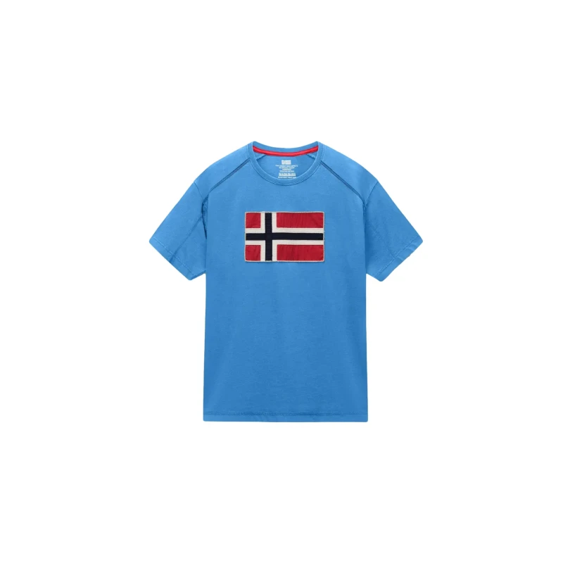 Image of Napapijri T-Shirt Napapijri Reflect Bleu Male XS