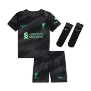 Image of Nike Liverpool Goalkeeper Home Babykit 2023 2024 - Black