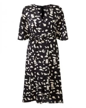 Image of AX Paris Mono Print Midi Dress