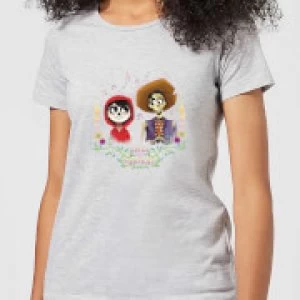 Image of Coco Miguel And Hector Womens T-Shirt - Grey - 3XL