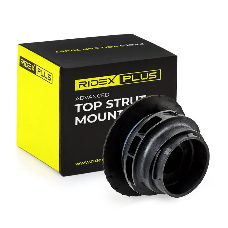 Image of RIDEX PLUS 1180S0420P Top strut mount Front Axle, with ball bearing Elastomer Suspension Strut Support Bearing (1180)