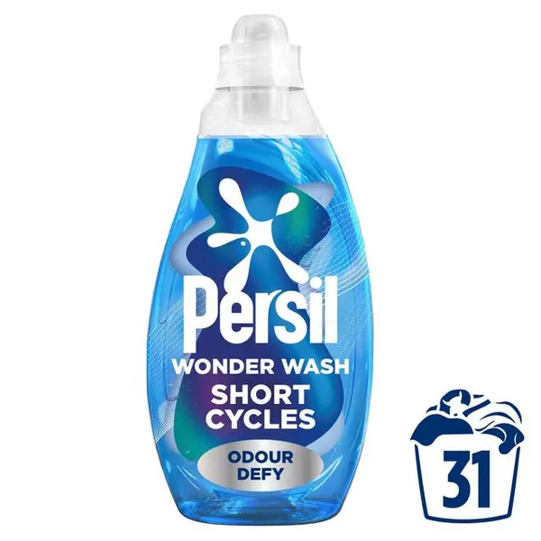 image of Persil Wonder Wash Odour Defy Laundry Washing Liquid Detergent 837ml