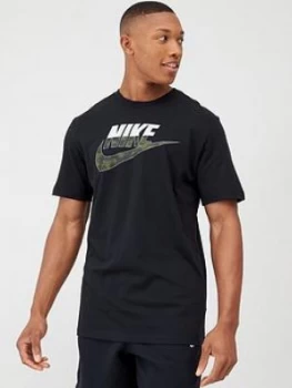 image of Nike Camo Short Sleeve T-Shirt - Black