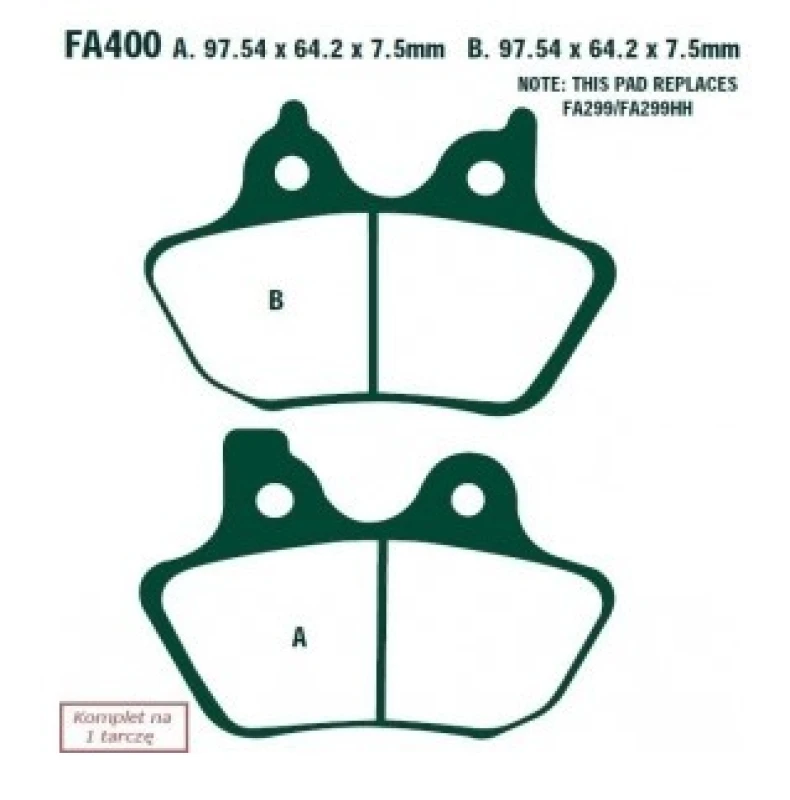 Image of EBC Brakes FA400 Brake pad set Brake Pad Set,disc brake (402)