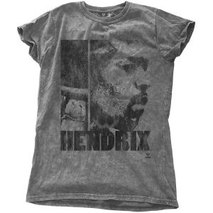 image of Jimi Hendrix - Let Me Live Womens Large T-Shirt - Grey