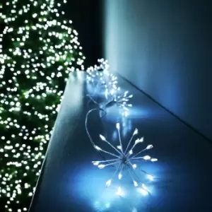 Image of Samuel Alexander - 200 LED 10 Starburst Premier Christmas Outdoor Battery Timer Lights in Cool White