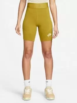 Nike Air NSW Bike Shorts - Khaki, Size S, Women