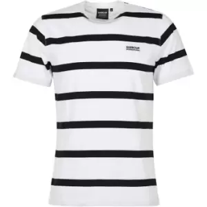 Image of Barbour International Cobain Striped T-Shirt - White