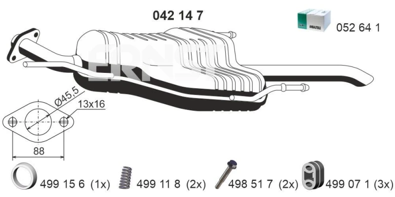 Image of Rear silencer ERNST 042147