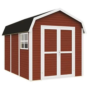 image of Rowlinson 11 x 8 Dutch Barn - Painted Swedish Red