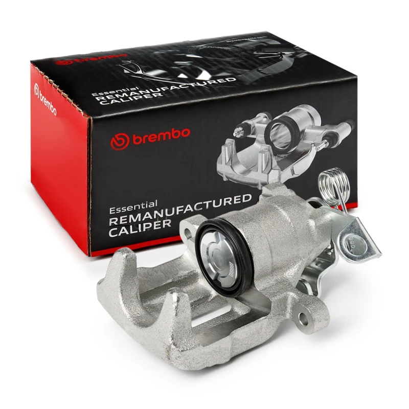 Image of BREMBO F 24 081 Brake caliper ESSENTIAL LINE Rear Axle Right Grey Cast Iron Brake Caliper (78)