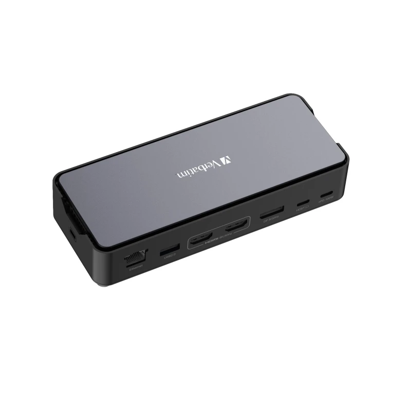 Image of Verbatim CDS-15S USB-C Pro 15 Port with SSD Slot Docking Station 32173 Grey