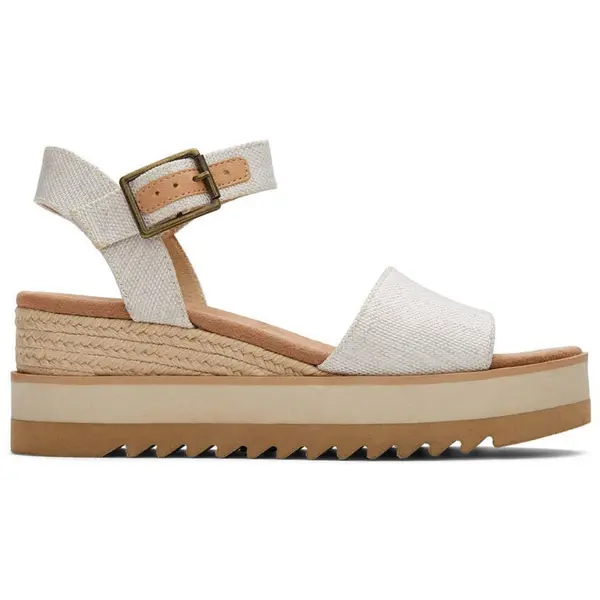 image of Toms Womens Diana Vegan Wedge Sandals - UK 4 Beige female PS4148NTC4