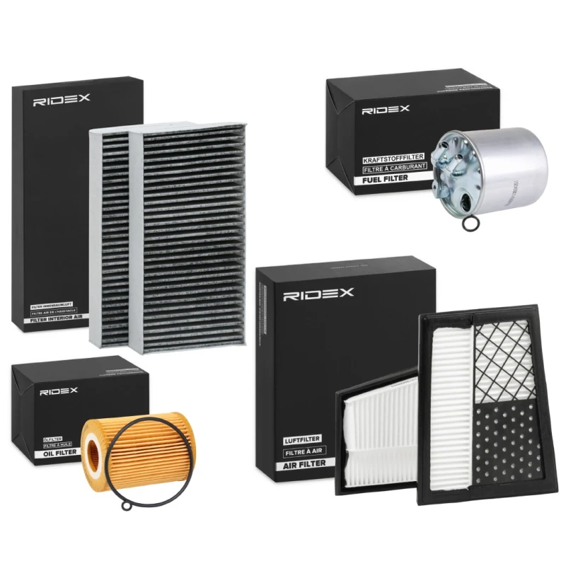 Image of RIDEX 4055F27052 Filter Set with gaskets/seals Filter Set (4055)