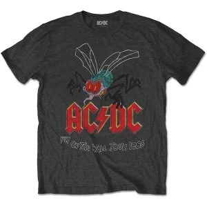 Image of AC/DC - Fly on the Wall Unisex Large T-Shirt - Grey