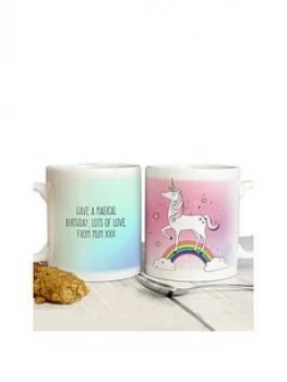 image of Personalised Unicorn Mug