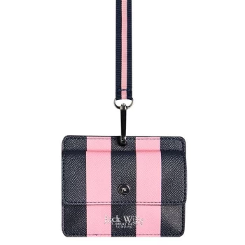Image of Jack Wills Ayreshire PU Lanyard - Pink/Navy